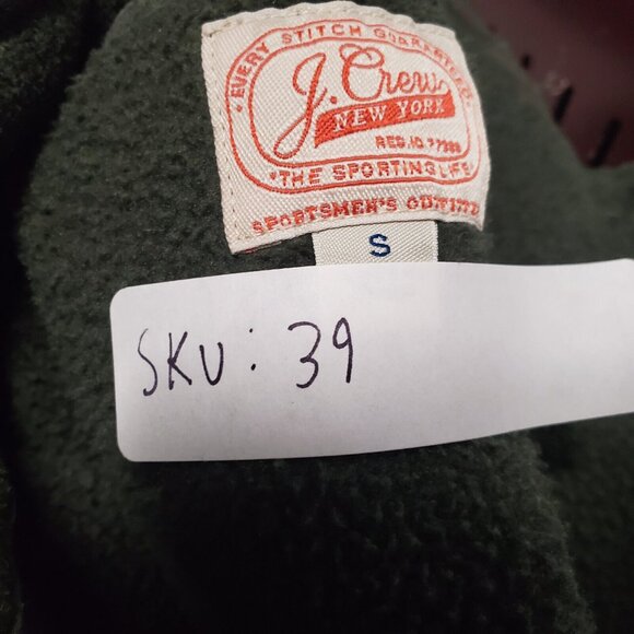 J. CREW Pullover Sweater Men's S Knit Fleece Lined 1/4 Zip Green Shirt - Picture 11 of 11